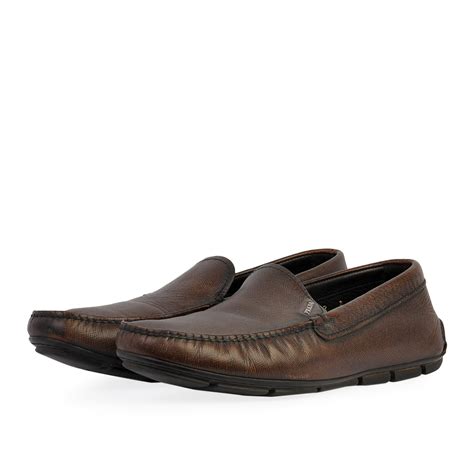 prada mens loafers brown|prada men's moccasins.